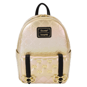 Sanrio - 50th Anniversary Metallic Gold Mini Backpack - Hello Kitty by Loungefly